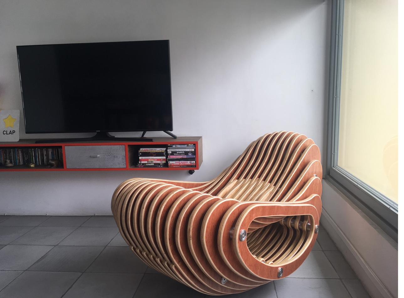 Meraki Rocking Chair in a living room